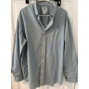 L. L. Bean Men's‎ XL Plaid Long Sleeve Button Down Shirt Dress Casual
